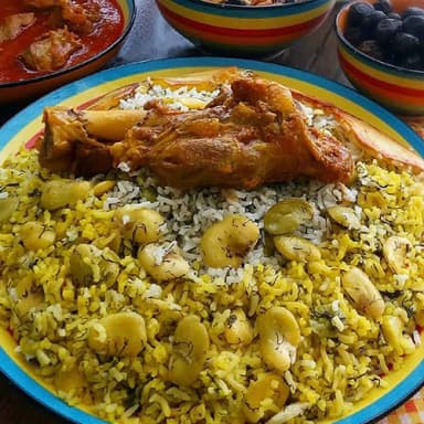 باقلی پلو با ماهیچه